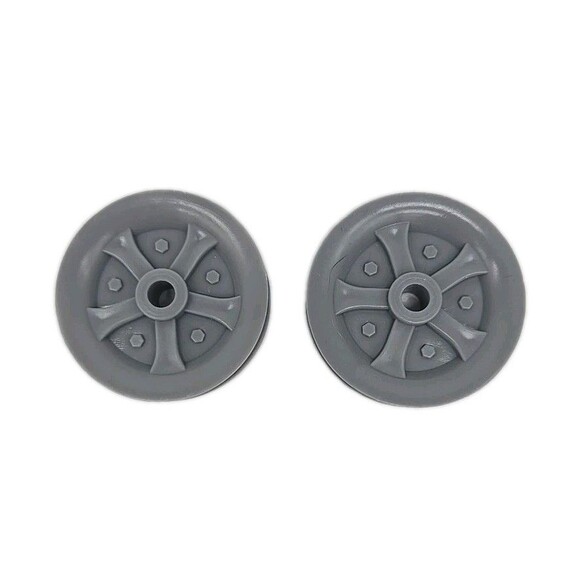 2  K'nex 2" Gray/Silver Hubs Wheels Pulleys Knex Replacement Parts 2 Pieces Lot - Picture 1 of 6